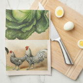 ヴィンテージの農場のイラストレーション: 居心地のよい国スタイル キッチンタオル (四つ折り)