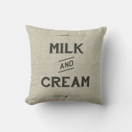 ヴィンテージの農場の枕-ミルク及びクリーム クッション