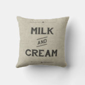ヴィンテージの農場の枕-ミルク及びクリーム クッション (裏面)