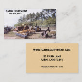 ヴィンテージの農場トラクター装置 名刺 (正面/裏面)