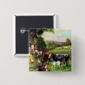 ヴィンテージの農場 缶バッジ (正面&裏面)