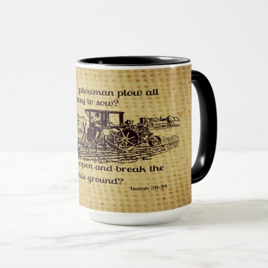 ヴィンテージの農家のアイザイア28のコーヒー・マグ マグカップ (正面右)