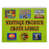 ヴィンテージの農産物の木枠は壁掛けカレンダーを分類します カレンダー (カバー)