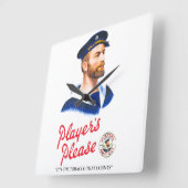 ヴィンテージの追加のラウンドウォールクロック スクエア壁時計 (傾斜)