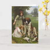 ヴィンテージの遊アートワーク – の公園 カード (黄色い花)