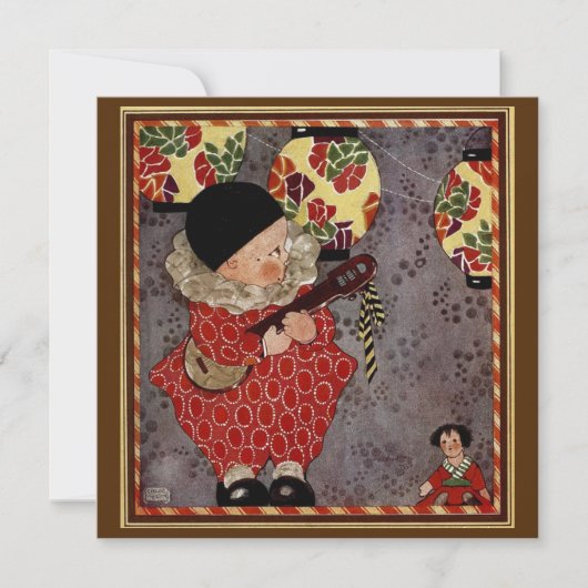 ヴィンテージの遊バンジョー音楽誕生会 招待状 (正面)