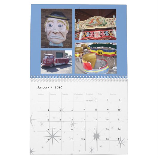 ヴィンテージの遊園地2013のカレンダー カレンダー (1月 2026)