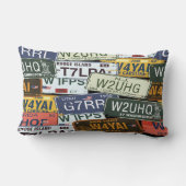 ヴィンテージの運転免許証はアメリカ人をめっきします ランバークッション (裏面)