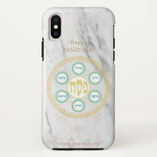 ヴィンテージの過ぎ越しの祝いのSederユダヤのPesachの大理石板 iPhone X ケース