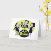 ヴィンテージの過ぎ越しの祝い家族 カード (黄色い花)