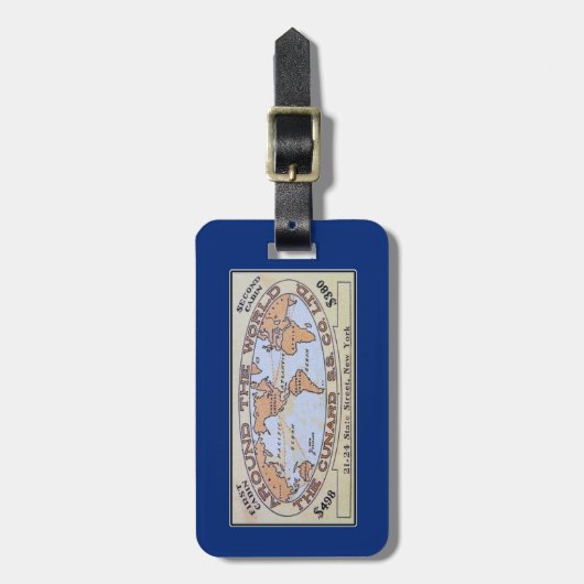 ヴィンテージの遠洋定期船のチケットのバッグのラベル ラゲッジタグ (正面縦)