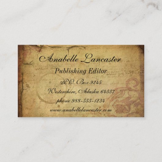 ヴィンテージの郵便はがきの名刺 名刺 (正面)