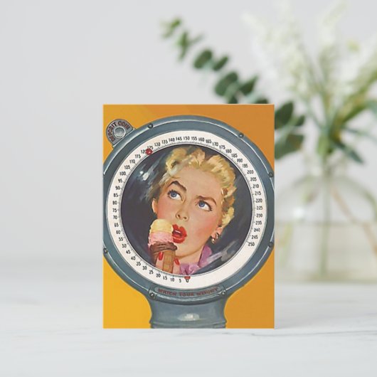 ヴィンテージの郵便はがきの新年の重量の決断のPC シーズンポストカード (スタンド正面)