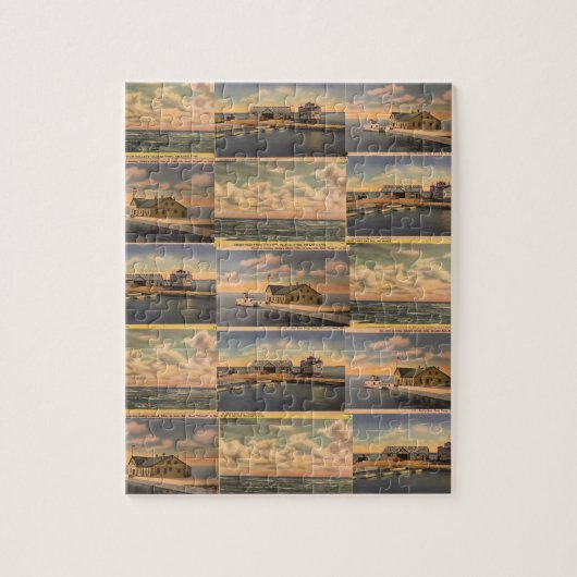 ヴィンテージの郵便はがきの"Kelleyの島"のパズル ジグソーパズル (縦)