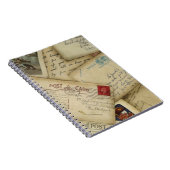 ヴィンテージの郵便はがきジャーナル螺線形ノート ノートブック (右側)