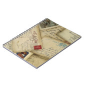 ヴィンテージの郵便はがきジャーナル螺線形ノート ノートブック (左側)