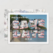 ヴィンテージの郵便はがき|の保存日付 案内ポストカード (正面/裏面)