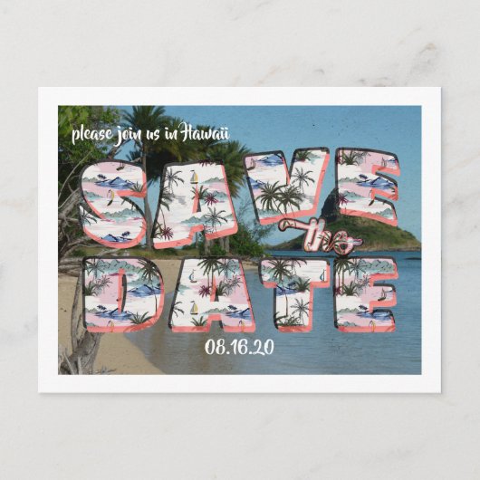 ヴィンテージの郵便はがき|の保存日付 案内ポストカード (正面)