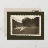 ヴィンテージの郵便はがき-ガチョウおよび馬 ポストカード (正面/裏面)