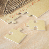 ヴィンテージの郵便はがき、フィレンツェ、イタリア ジグソーパズル (側面)