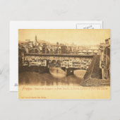 ヴィンテージの郵便はがき、フィレンツェ、イタリア ポストカード (正面/裏面)