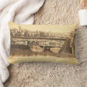 ヴィンテージの郵便はがき、フィレンツェ、イタリア ランバークッション (ブランケット)