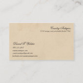 ヴィンテージの郵便はがき 名刺 (裏面)