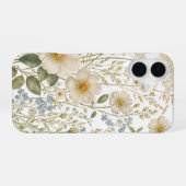 ヴィンテージの野の花の植物学的なパターン iPhone 16ケース (裏面横)