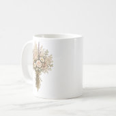 ヴィンテージの野の花の花束 コーヒーマグカップ (正面左)