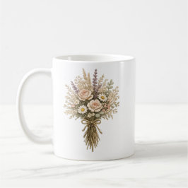 ヴィンテージの野の花の花束 コーヒーマグカップ