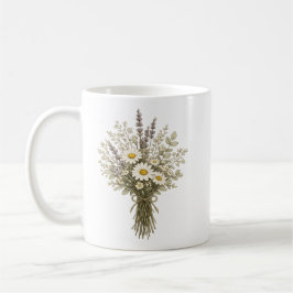 ヴィンテージの野の花ブーケ コーヒーマグカップ