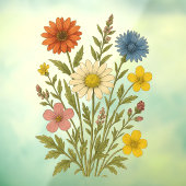 ヴィンテージの野の花 ウィンドウサイン (シート3)