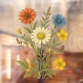 ヴィンテージの野の花 ウィンドウサイン (シート2)
