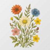 ヴィンテージの野の花 ウィンドウサイン (シート)