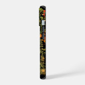 ヴィンテージの野の花  森のキノコ iPhone 15ケース (左側面)
