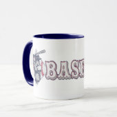 ヴィンテージの野球のねり粉のダイヤモンドのデザイン マグカップ (正面左)