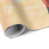 ヴィンテージの野球のイラストレーション ラッピングペーパー (ロールコーナー)