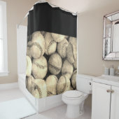 ヴィンテージの野球のシャワー・カーテン シャワーカーテン (インサイチュ)