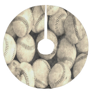 ヴィンテージの野球の木のスカート ブラッシュドポリエステルツリースカート