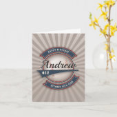 ヴィンテージの野球の誕生日の挨拶状 カード (黄色い花)