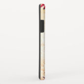 ヴィンテージの野球の赤いステッチは写真の上で閉まります Case-Mate iPhoneケース (裏面/右)