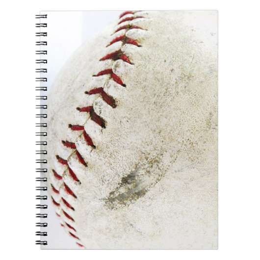 ヴィンテージの野球またはソフトボールのステッチ ノートブック (正面)