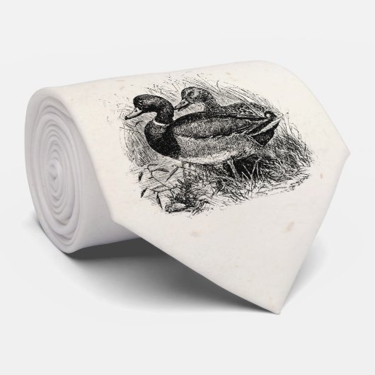 ヴィンテージの野生のマガモはパーソナライズなテンプレートを引込めます ネクタイ (ロール)