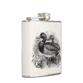 ヴィンテージの野生のマガモはパーソナライズなテンプレートを引込めます フラスク (右)