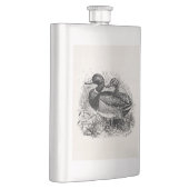 ヴィンテージの野生のマガモはパーソナライズなテンプレートを引込めます フラスク (右)