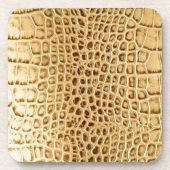 ヴィンテージの野生のワニの茶色のわに革 コースター (正面)