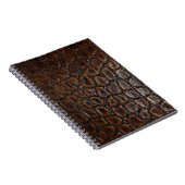 ヴィンテージの野生のワニの茶色のわに革 ノートブック (右側)