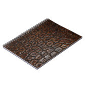 ヴィンテージの野生のワニの茶色のわに革 ノートブック (左側)