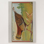 ヴィンテージの野生の七面鳥のイラストレーション(1889年) ジグソーパズル (縦)