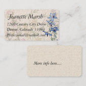 ヴィンテージの野生の花によっては名刺が開花します 名刺 (正面/裏面)